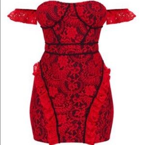 Red bodycon dress